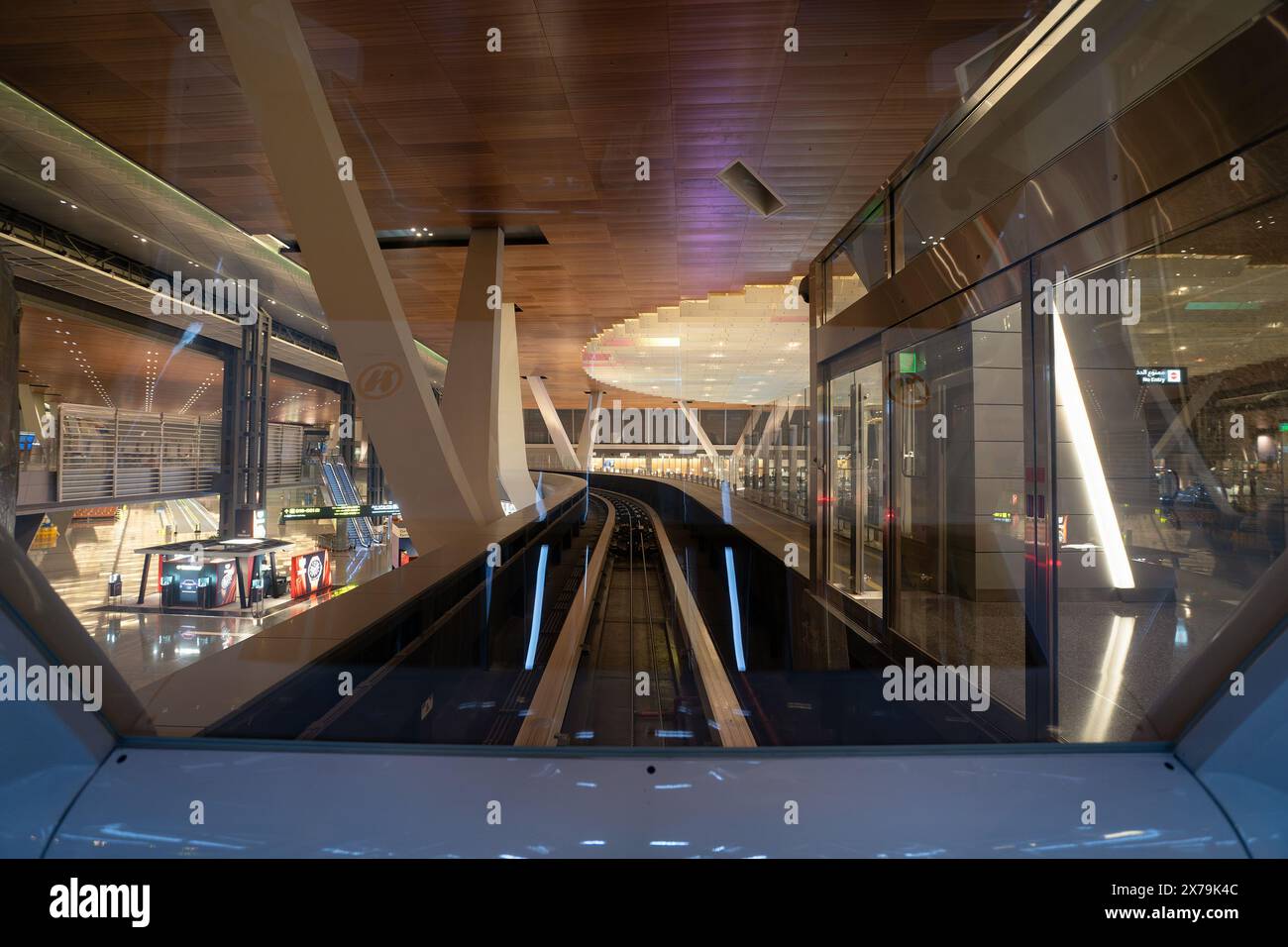 DOHA, QATAR - OCTOBER 13, 2023: view from Hamad International Airport ...