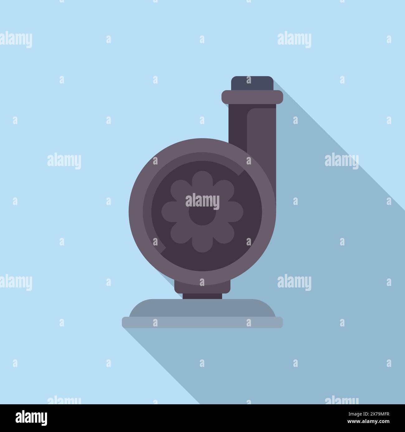 Flat design vector illustration of a classic cast iron woodburning ...