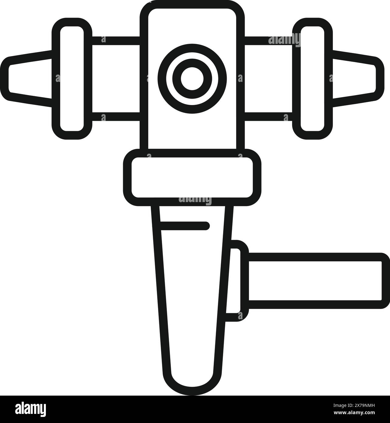 Simplistic line drawing of an airplane, perfect for icons, logos, or aviationthemed designs Stock Vector