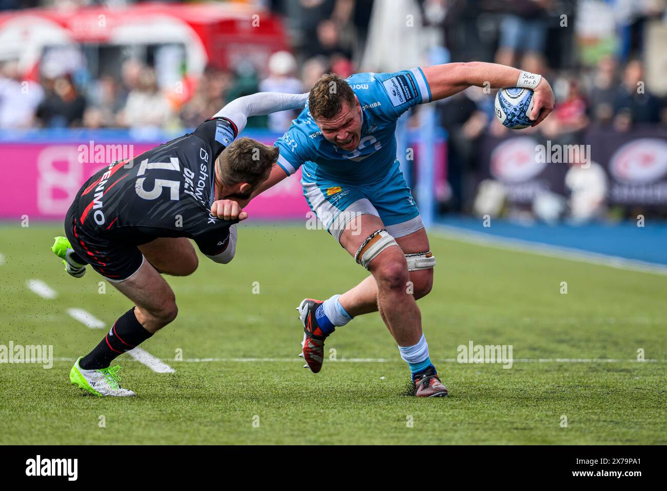 LONDON, UNITED KINGDOM. 18th, May 2024. Cobus Wiese of Sale Sharks ...