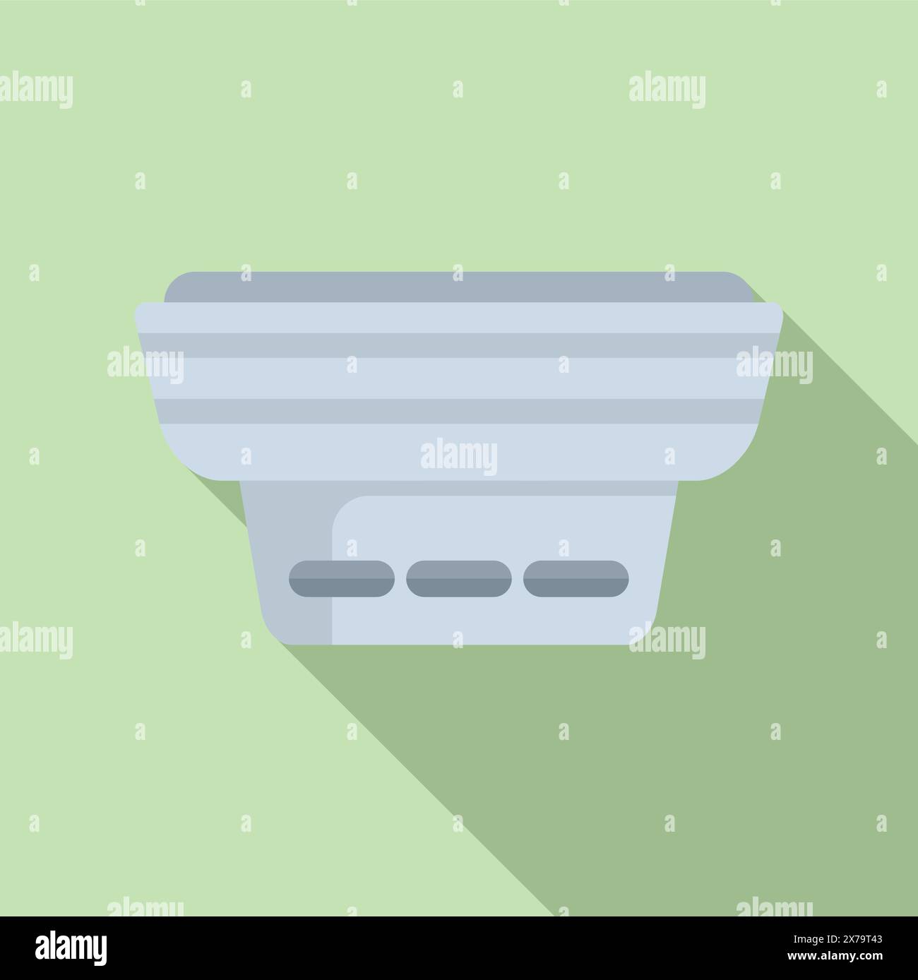 Flat design icon of a sleek, modern air conditioner with shadow on a ...