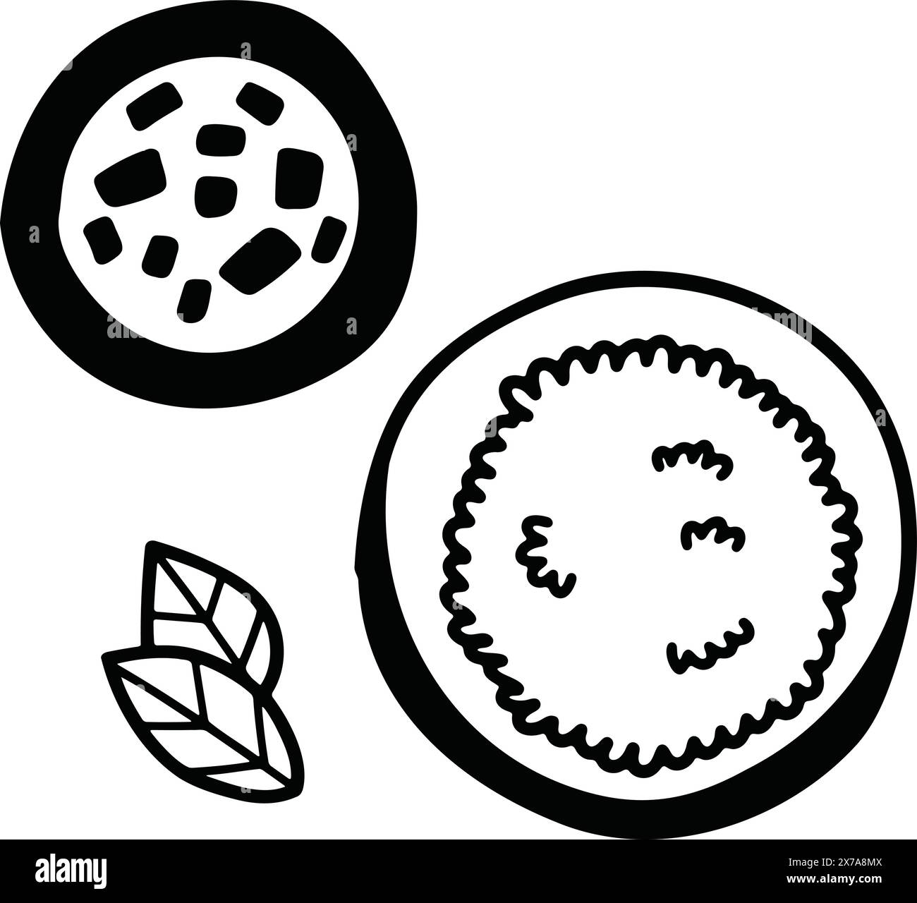 The Delicious Thai food Hand drawn in line style Stock Vector Image