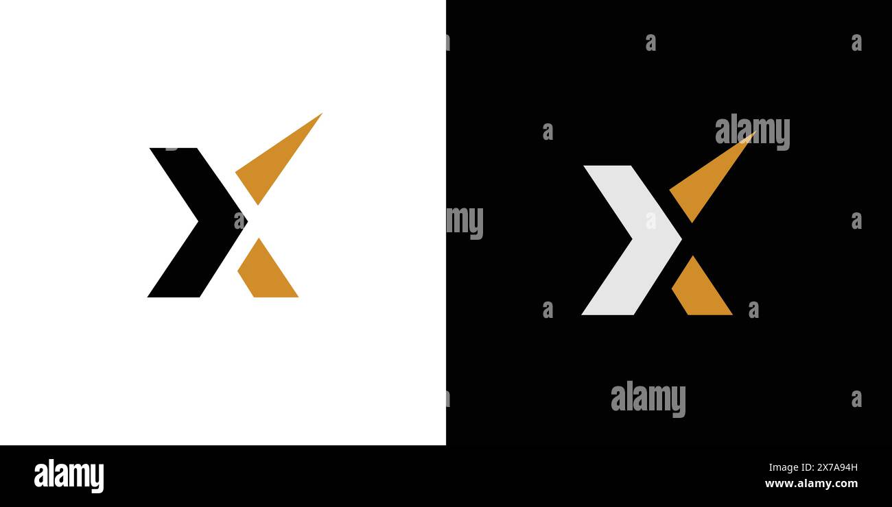 Modern and sophisticated X logo design Stock Vector