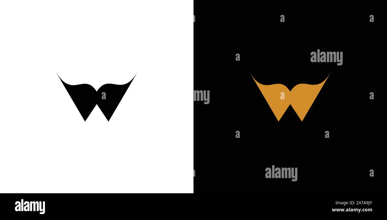 Simple and unique W letter initial logo design Stock Vector Image & Art ...