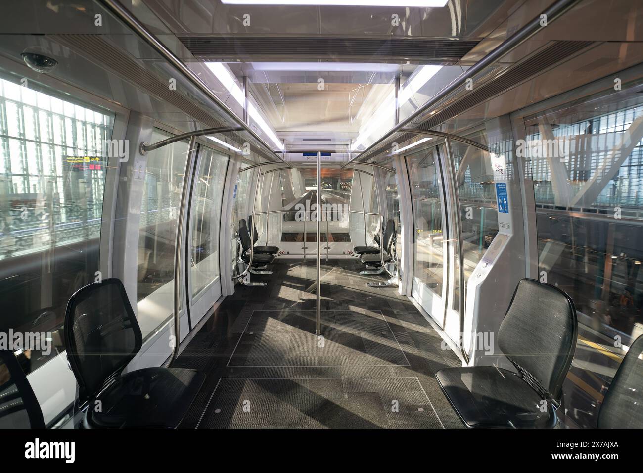 DOHA, QATAR - OCTOBER 13, 2023: interior shot of Hamad International ...