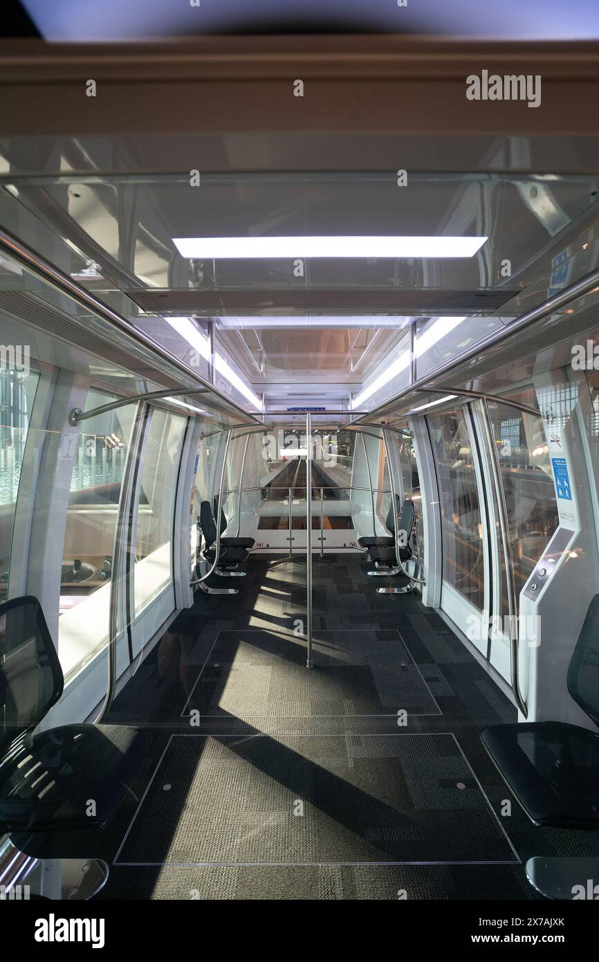 DOHA, QATAR - OCTOBER 13, 2023: interior shot of Hamad International ...
