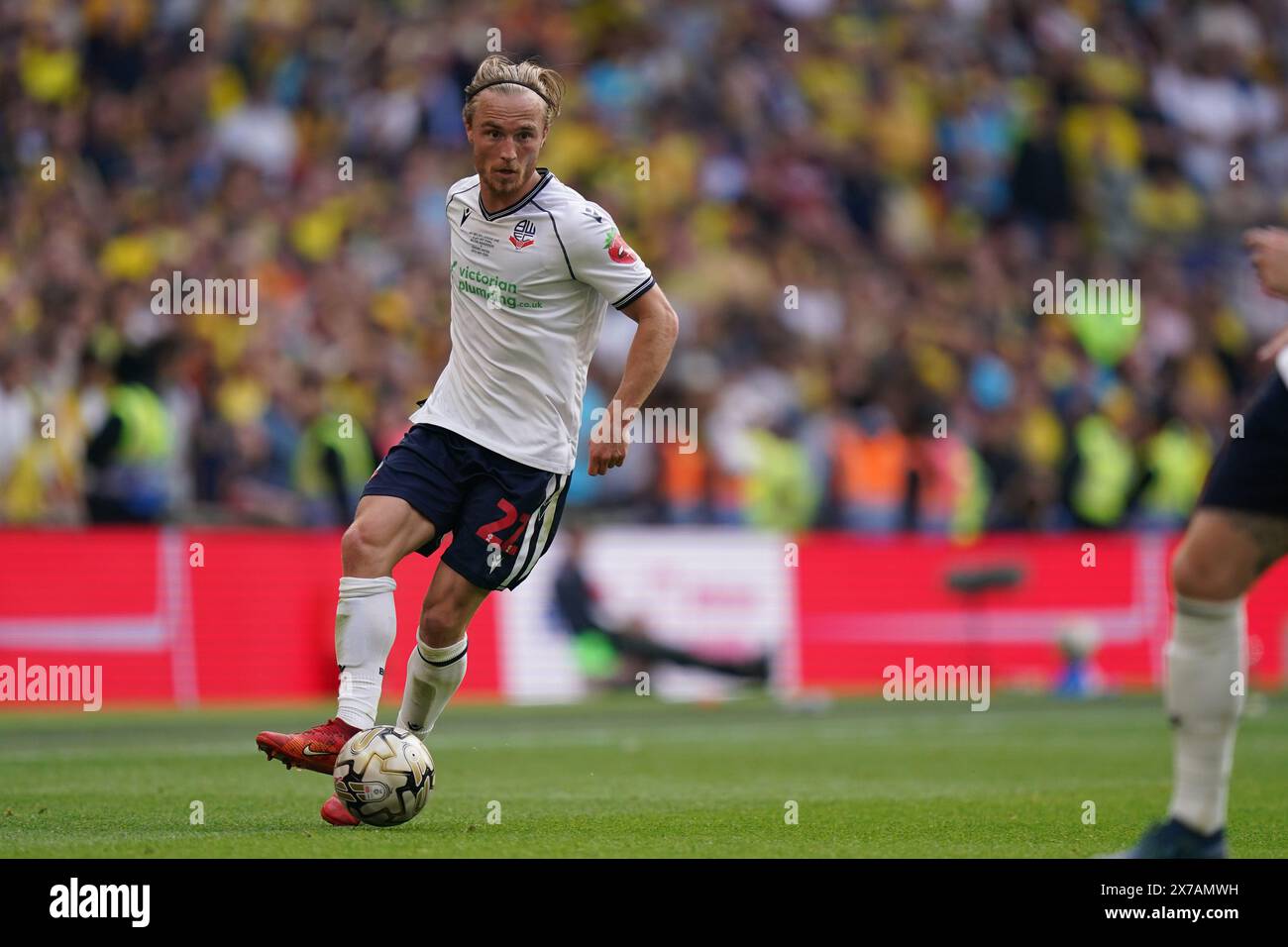 LONDON, ENGLAND - MAY 18: Kyle Dempsey of Bolton Wanderers during the Sky Bet League One Play-Off Final match between Bolton Wanderers and Oxford United at Wembley Stadium on May 18, 2024 in London, England.(Photo by Dylan Hepworth/MB Media) Stock Photo