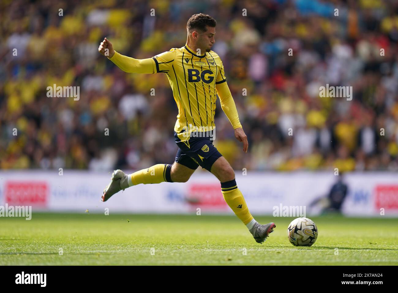 LONDON, ENGLAND - MAY 18: Rúben Rodrigues of Oxford United during the Sky Bet League One Play-Off Final match between Bolton Wanderers and Oxford United at Wembley Stadium on May 18, 2024 in London, England.(Photo by Dylan Hepworth/MB Media) Stock Photo