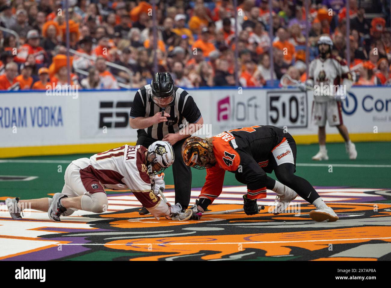 May 18th, 2024: Albany Firewolves forward Joe Nardella (91) and Buffalo ...