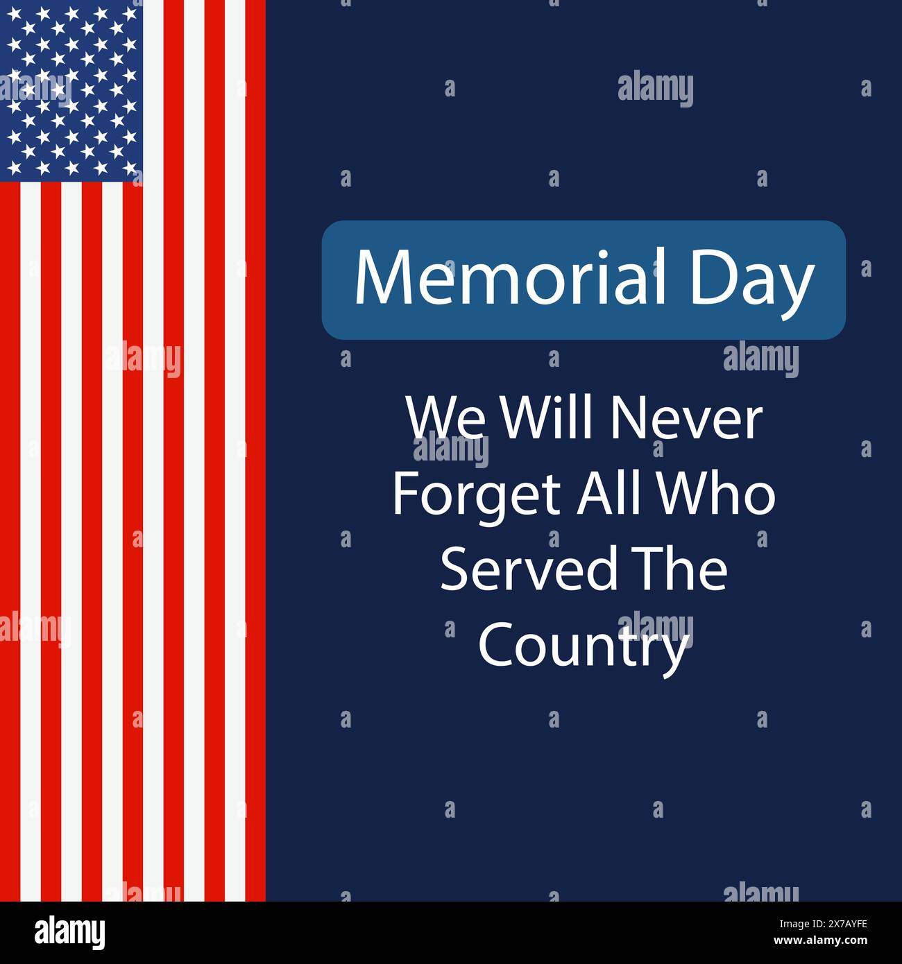 Honoring the Brave: A Colorful Tribute on Memorial Day, An enchanting vector illustration that skillfully captures the significance of Memorial Day Stock Vector