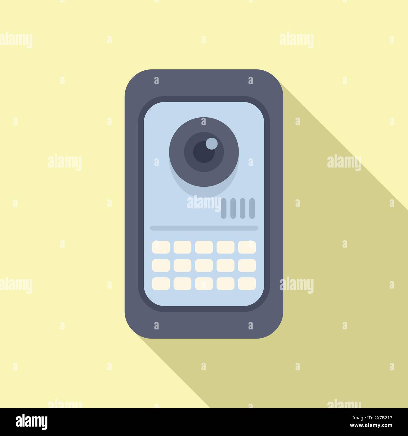 Modern flat design conceptual vector of a classic cellphone with keypad ...