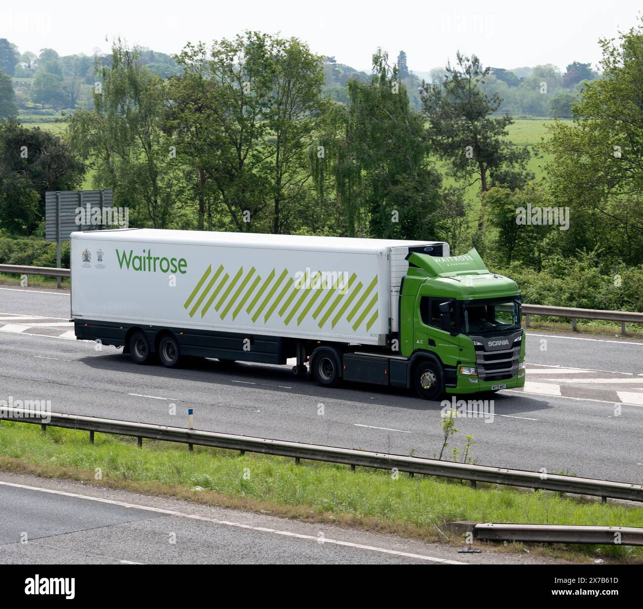 Waitrose lorry, M40 motorway, Warwickshire, UK Stock Photo - Alamy