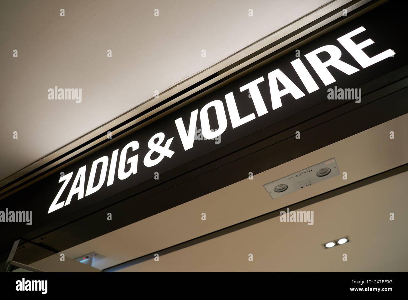 HONG KONG, CHINA - DECEMBER 05, 2023: Zadig and Voltaire sign as seen ...