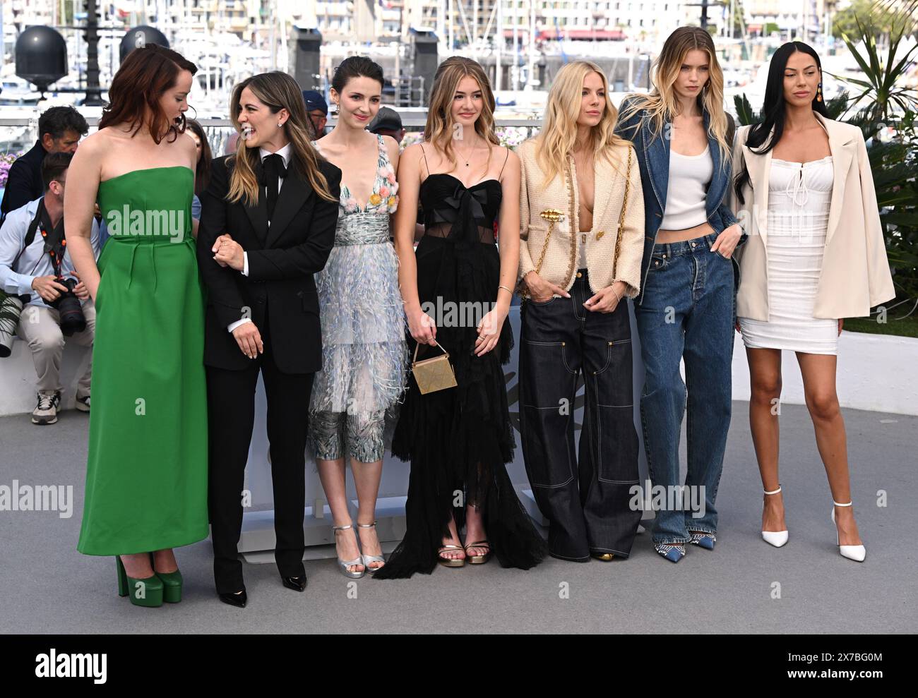 Cannes, France. May 19th, 2024. Jena Malone, Isabelle Fuhrman, Ella Hunt, Georgia MacPhail, Sienna Miller, Abbey Lee Kershaw and Wase Chief attending the Horizon: An American Saga photocall, at the Palais de Festival, part of the 77th edition of The Cannes Film Festival. Credit: Doug Peters/EMPICS/Alamy Live News Stock Photo