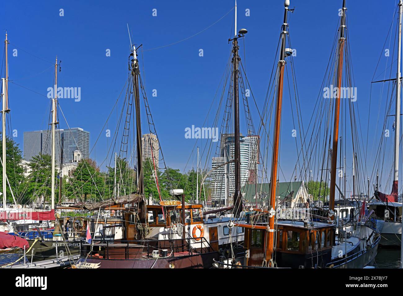 rotterdam, netherlands - 2024-05-09: traditional sailing ships berthed ...