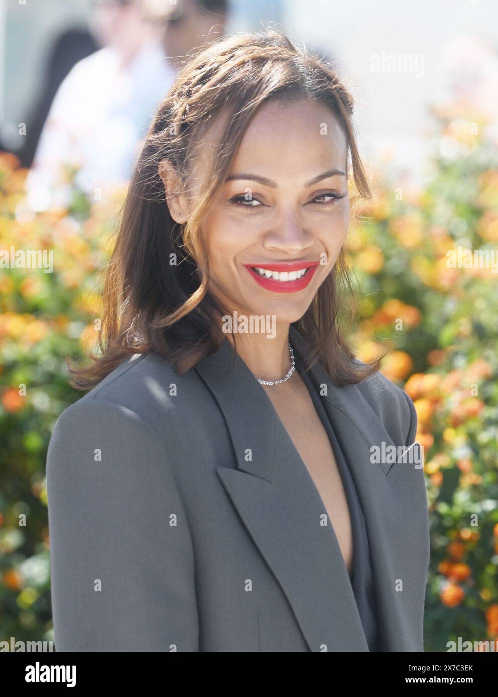 Cannes, France. 19th May, 2024. American actress Zoe Saldana attends the photo call for Emilia Perez at the 77th Cannes Film Festival in Cannes, France on Sunday, May 19, 2024. Photo by Rune Hellestad/ Credit: UPI/Alamy Live News Stock Photo
