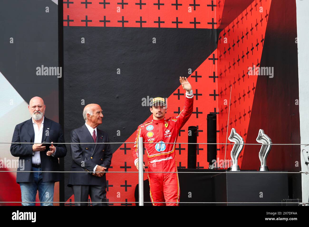 podium celebrations Charles Leclerc (MON) - Scuderia Ferrari - Ferrari ...