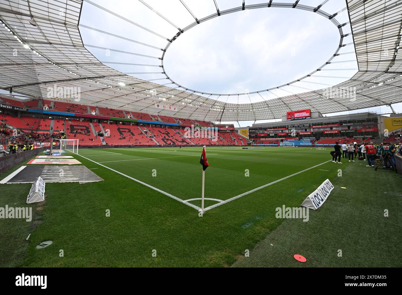 LEVERKUSEN - Stadion Bay Arena during the Bundesliga match between Bayer 04 Leverkusen and FC Augsburg at DE Bay Arena on May 18, 2024 in Leverkusen, Germany. ANP | Hollandse Hoogte | GERRIT VAN COLOGNE Stock Photo