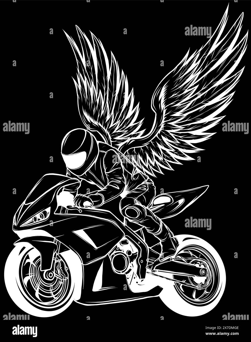 Motorcycle In White Line On Black Background Stock Vector Image Art motorcycle-in-white-line-on-black-background-stock-vector-image-art