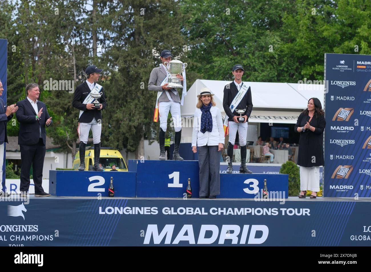 German rider Christian Kukuk iduring the Longines Global Champions Tour Madrid at Club de Campo Villa de Madrid on May 19, 2024, in Madrid, Spain. Stock Photo