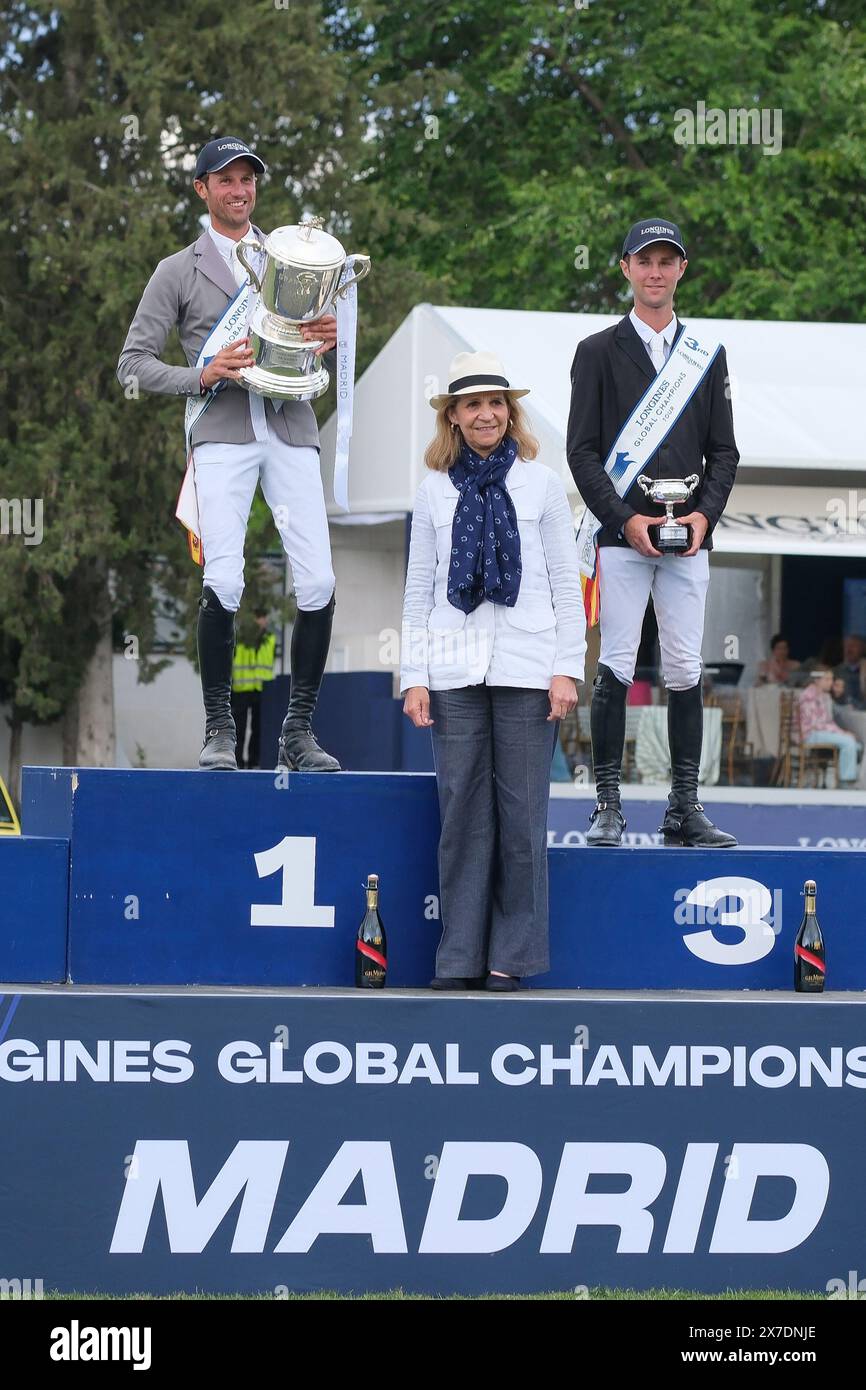 Princess Elena of Borbon iduring the Longines Global Champions Tour Madrid at Club de Campo Villa de Madrid on May 19, 2024, in Madrid, Spain. Stock Photo