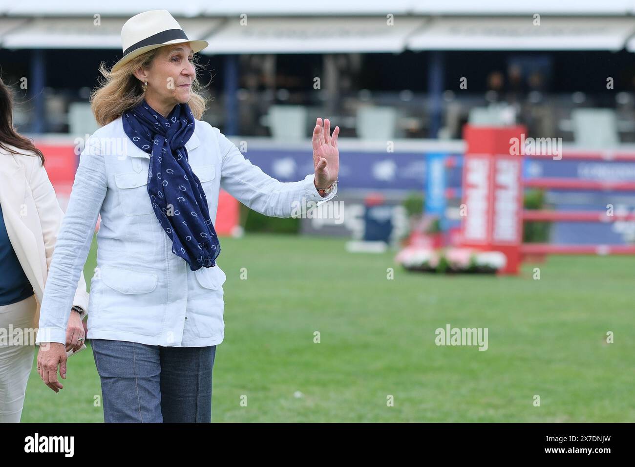 Princess Elena of Borbon iduring the Longines Global Champions Tour Madrid at Club de Campo Villa de Madrid on May 19, 2024, in Madrid, Spain. Stock Photo