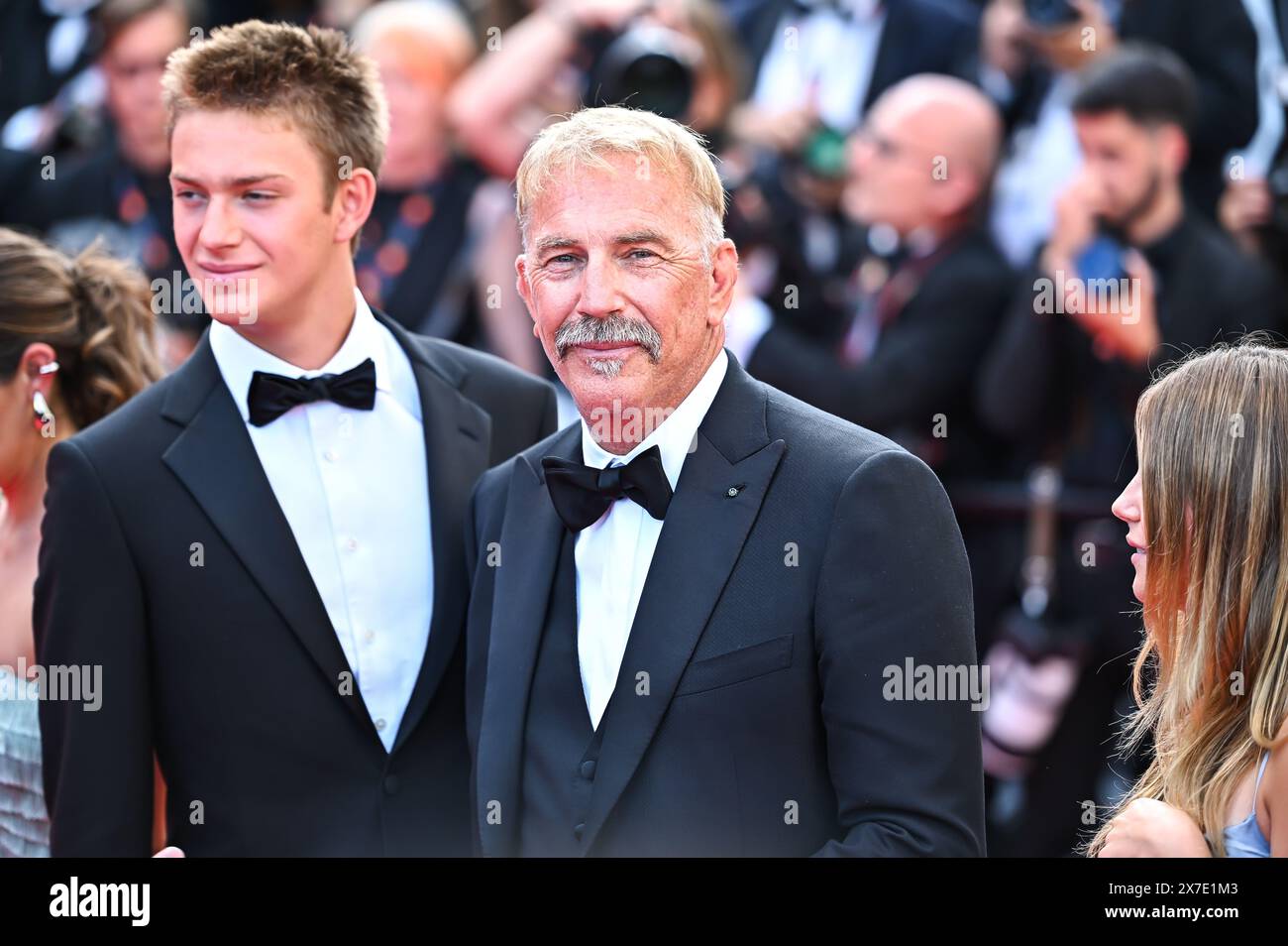 Cannes, France. 19th May, 2024. Cayden Wyatt Costner and Kevin Costner are attending the