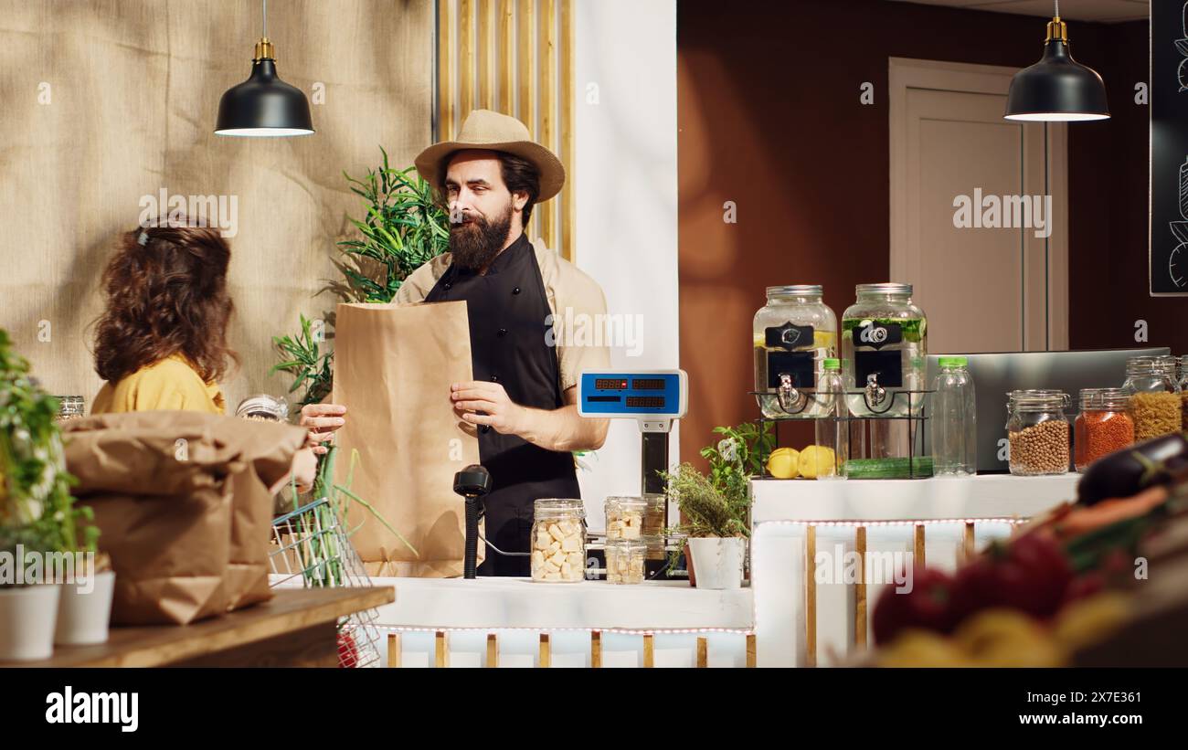 Delivery man grocery prepare hi-res stock photography and images - Alamy