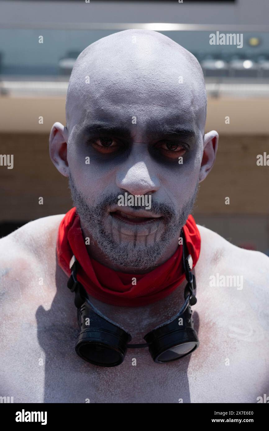 The Americas. 19th May, 2024. Individuals promoting Furiosa A Mad Max Saga is a 2024 post-apocalyptic action adventure film at the Fanatec GT World Challenge America Paddock grid walk, Circuit of The Americas. Austin, Texas. Mario Cantu/CSM/Alamy Live News Stock Photo
