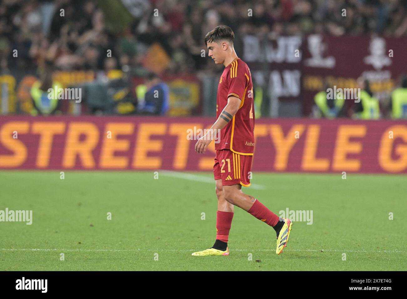 Stadio Olimpico, Rome, Italy. 19th May, 2024. Serie A Football; Roma versus Genoa; Paulo Dybala of AS Roma is substituted in the 92nd minute Credit: Action Plus Sports/Alamy Live News Stock Photo