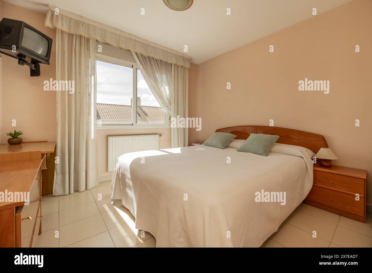 The bedroom is the space in a home specially designed for sleeping Stock Photo