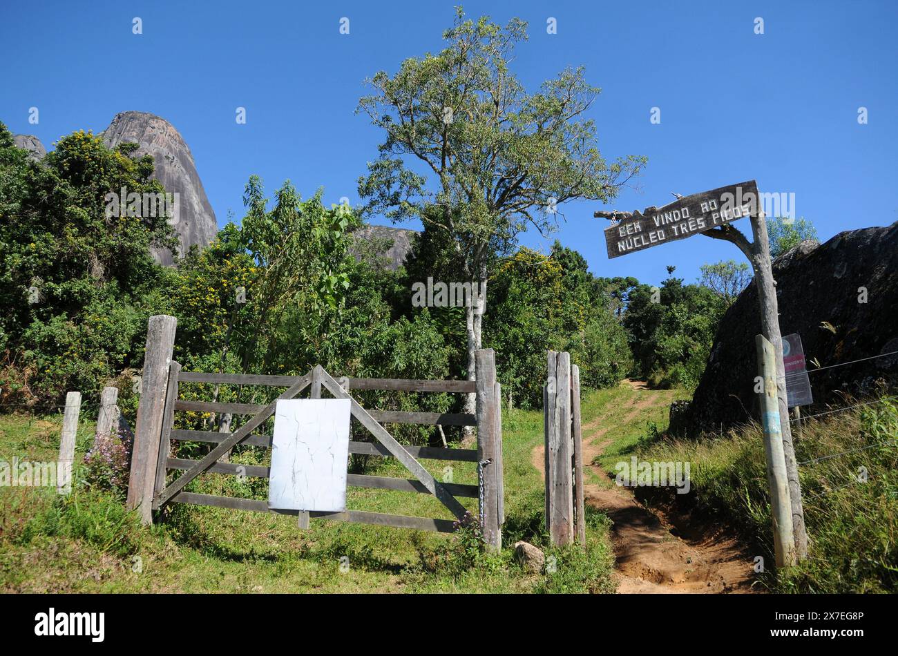Três Picos State Park.Located in the Serra do Mar, in the mountainous region of the city of Nova Friburgo, in the state of Rio de Janeiro Stock Photo