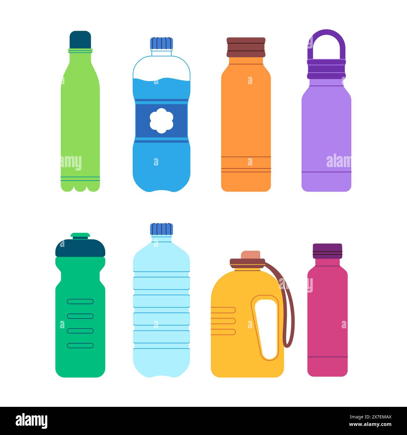 set bottle plastic mineral water and tumbler sport reusable equipment