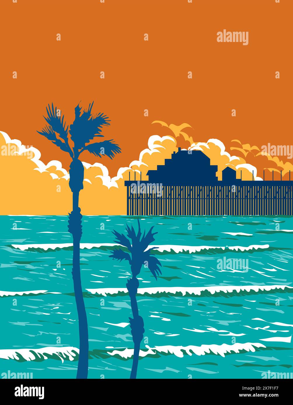 Municipal park pier Stock Vector Images Alamy