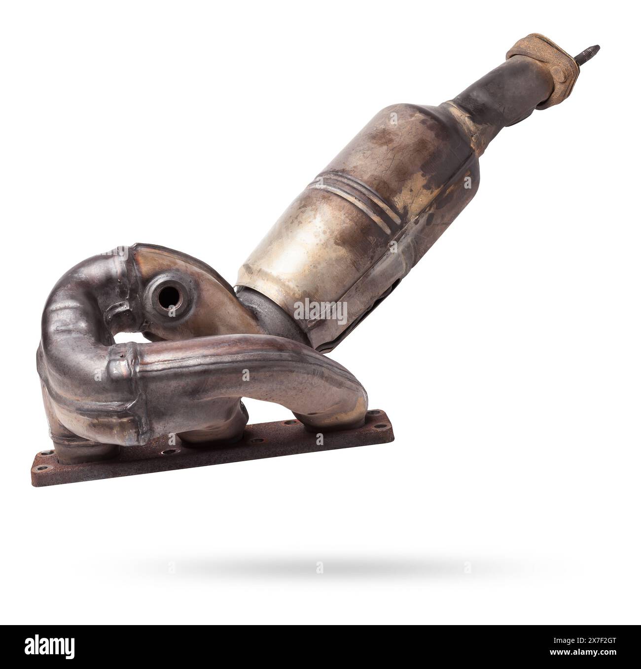 Automotive catalyst removed from a vehicle for repair with a ceramic