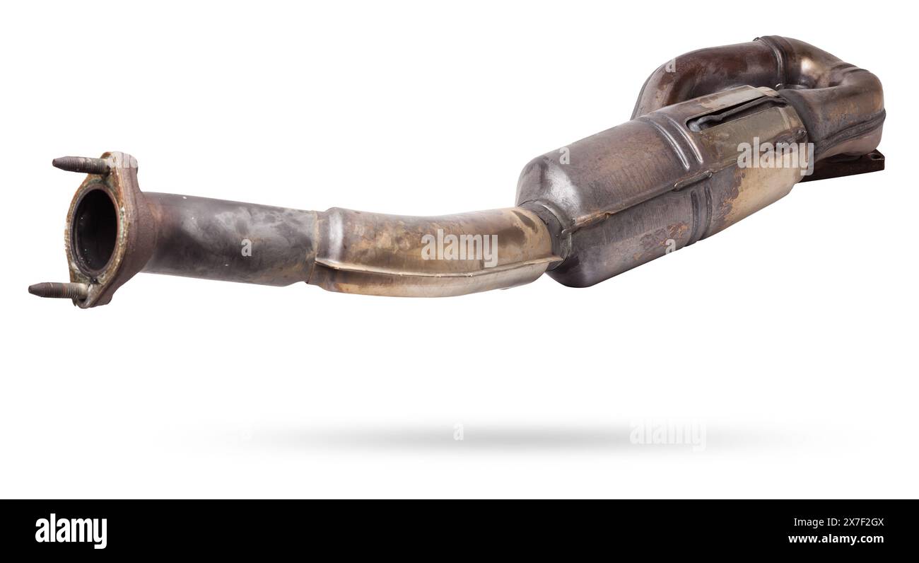 Automotive catalyst removed from a vehicle for repair with a ceramic