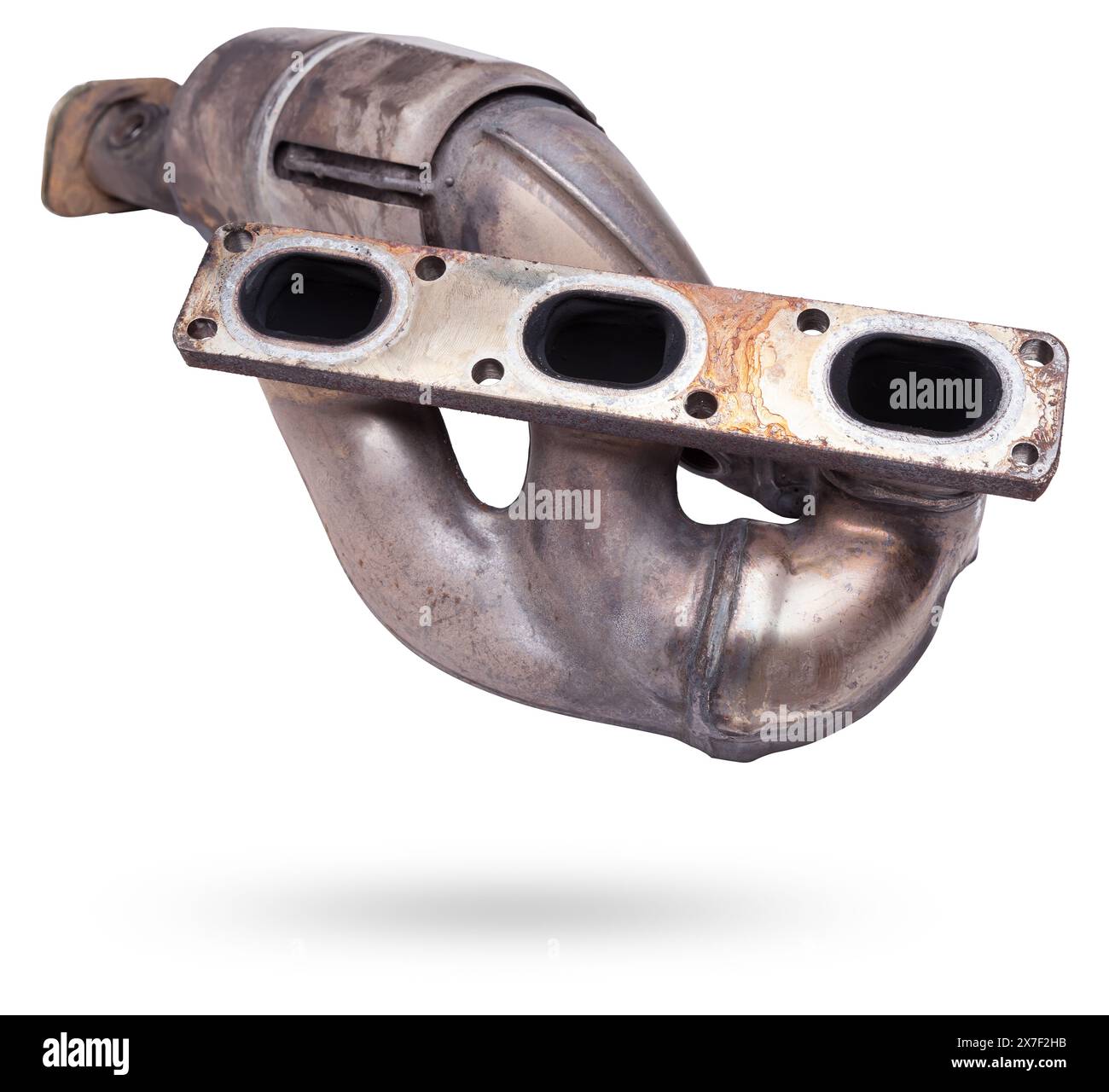 Automotive catalyst removed from a vehicle for repair with a ceramic