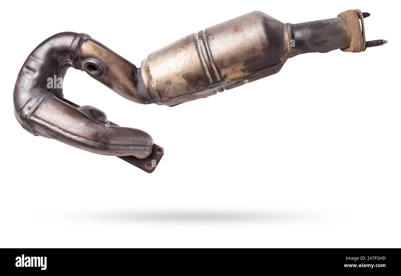 Automotive catalyst removed from a vehicle for repair with a ceramic