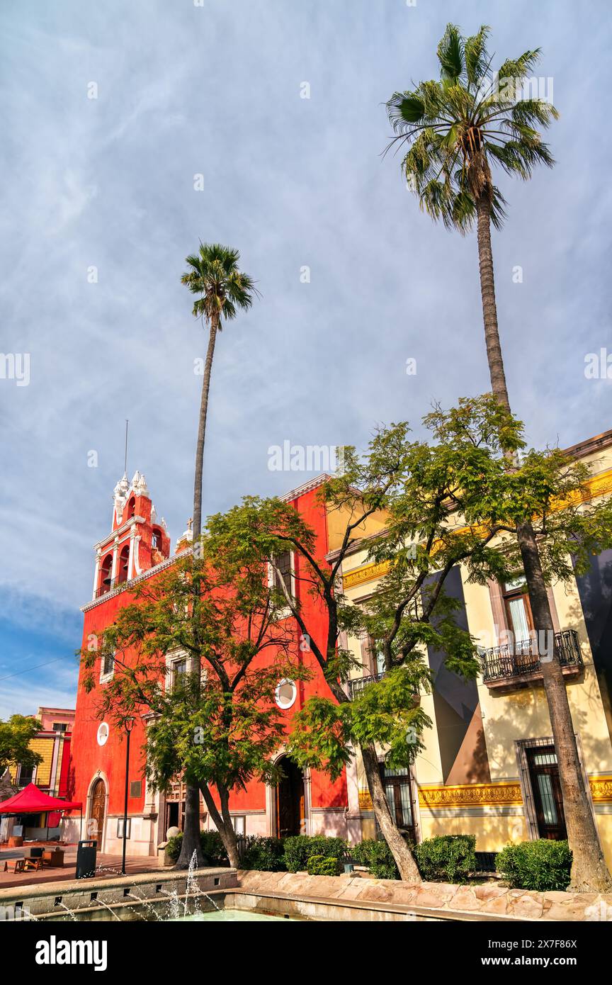 Temple and former convent of San Diego in Aguascalientes, Mexico Stock Photo