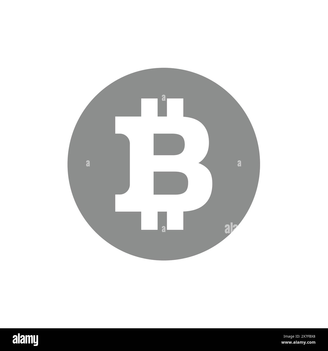 Bitcoin coin vector icon. Simple cryptocurrency symbol. Stock Vector