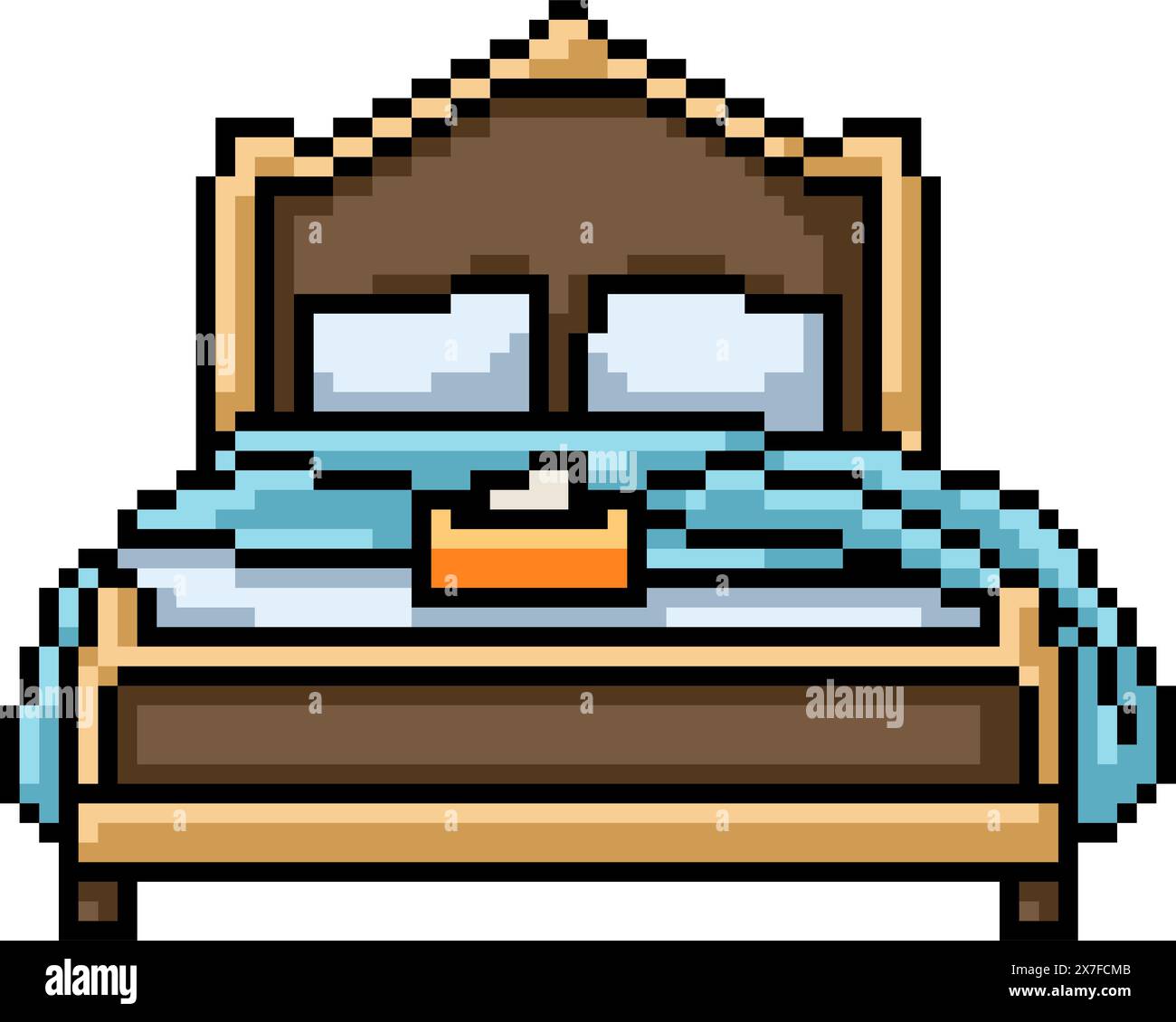 Pixel Art Of Messy Double Bed Isolated Background Stock Vector Image pixel-art-of-messy-double-bed-isolated-background-stock-vector-image