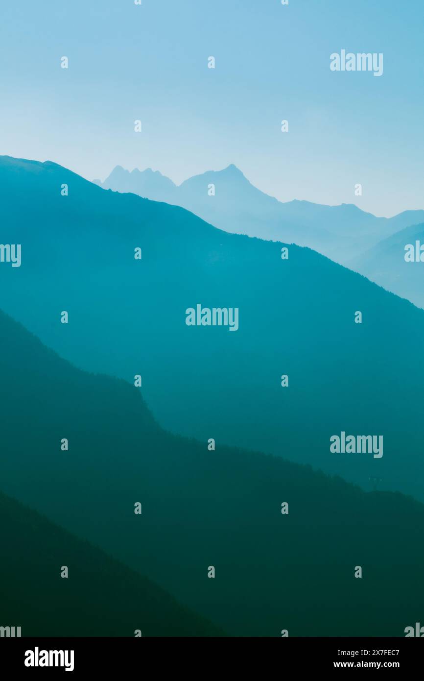 gradient mountain landscape ideal as a background Stock Photo