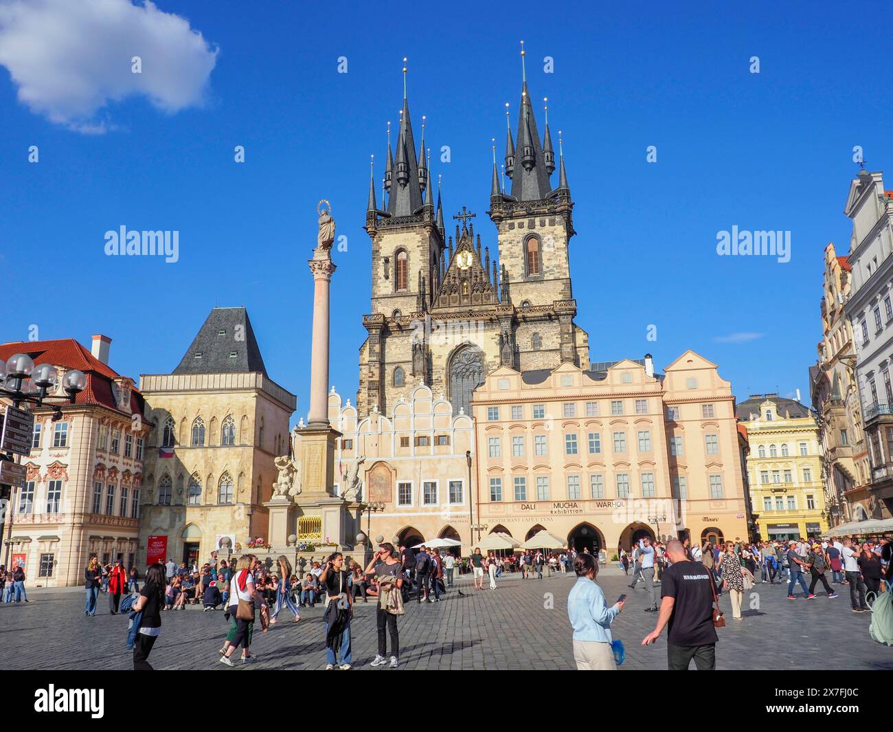 Prague, Czech Republic. 10th May, 2024. National cultural monument of the Czech Republic, the Temple of the Virgin Mary before Tyn is the dominant feature of Prague's Old Town Square, the main parish church of the Stare Mesto district. Credit: SOPA Images Limited/Alamy Live News Stock Photo