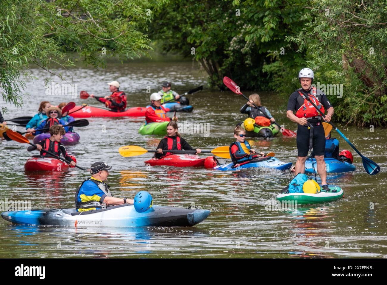 Tonbridge, May 19th 2024 Paddleboarding and kayaking on the River