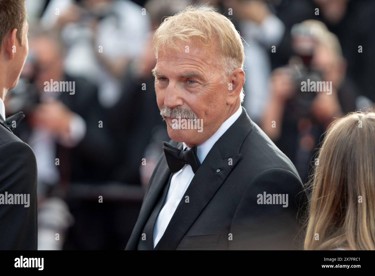 Cannes, France. 19th May, 2024. Kevin Costner is attending the ''Horizon: An American Saga'' Red Carpet at the 77th annual Cannes Film Festival at Palais des Festivals in Cannes, France, on May 19, 2024. (Photo by Luca Carlino/NurPhoto) Credit: NurPhoto SRL/Alamy Live News Stock Photo