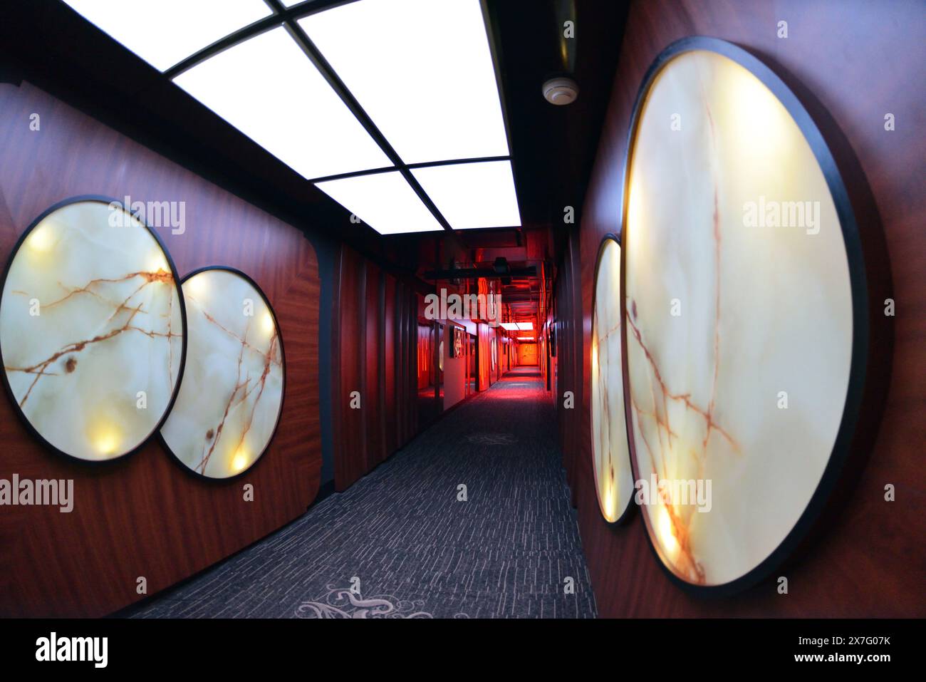 Red corridor Stock Photo