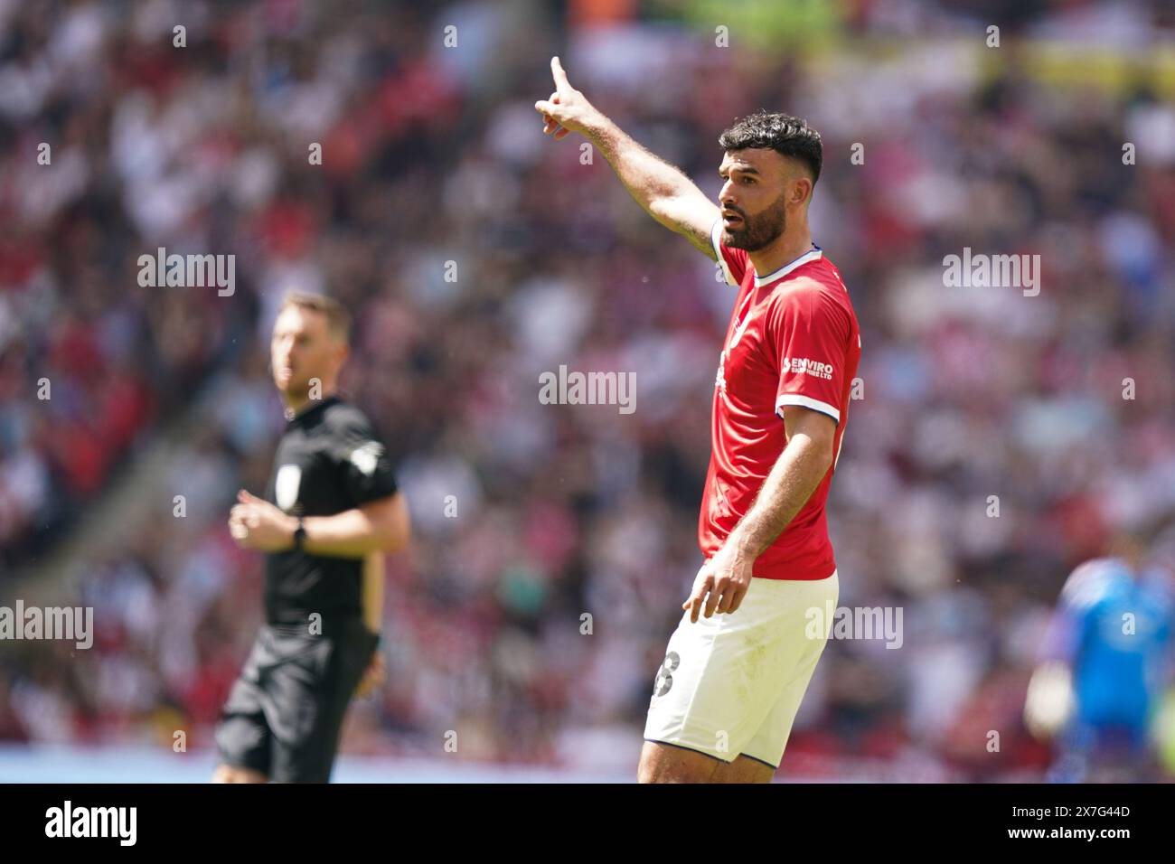 London, UK. 19th May, 2024. Conor Thomas of Crewe Alexandra during the Crawley Town FC v Crewe Alexandra FC sky bet EFL League Two Play-Off Final at Wembley Stadium, London, England, United Kingdom on 19 May 2024 Credit: Every Second Media/Alamy Live News Stock Photo