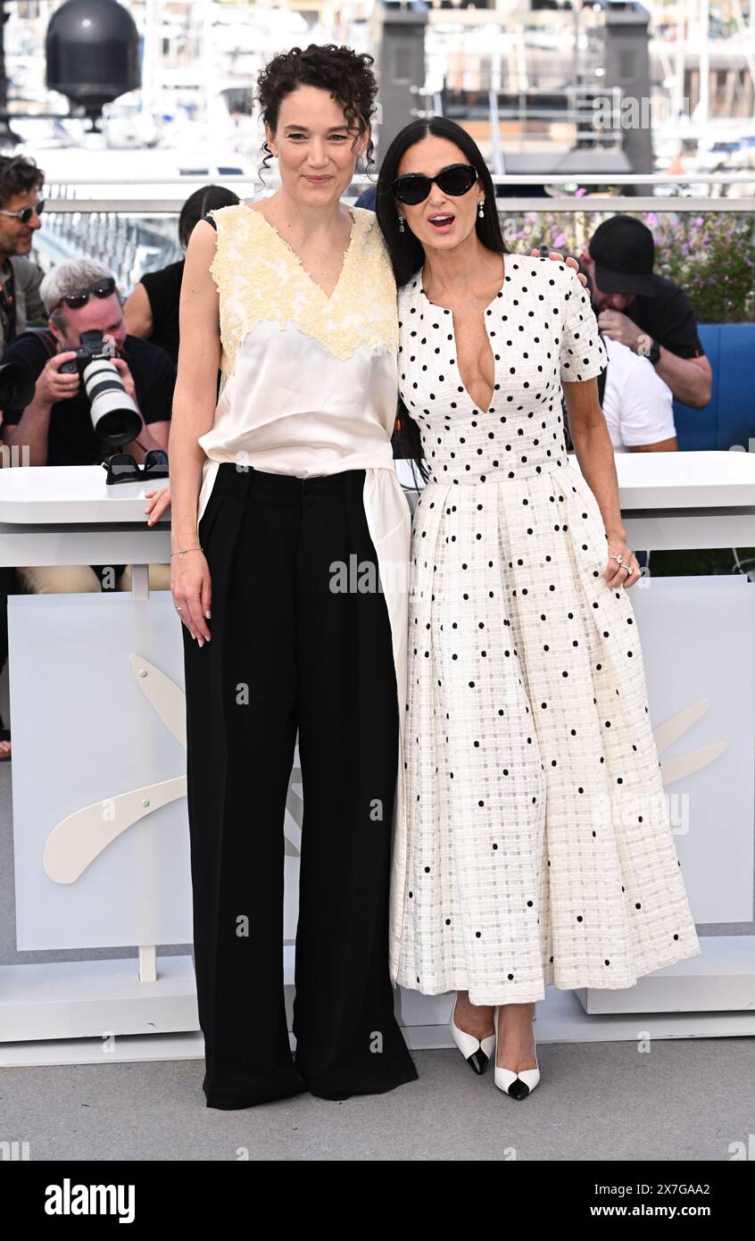 Cannes, France. May 20th, 2024. Demi Moore and Coralie Fargeat