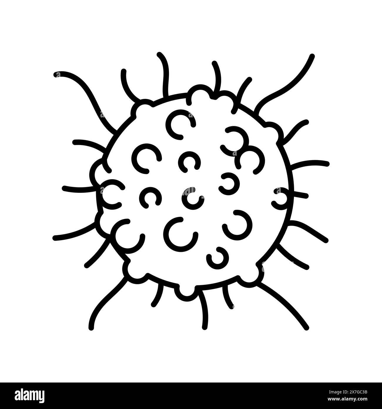 Cancer cell line black icon. Human disease sign for web page, mobile ...