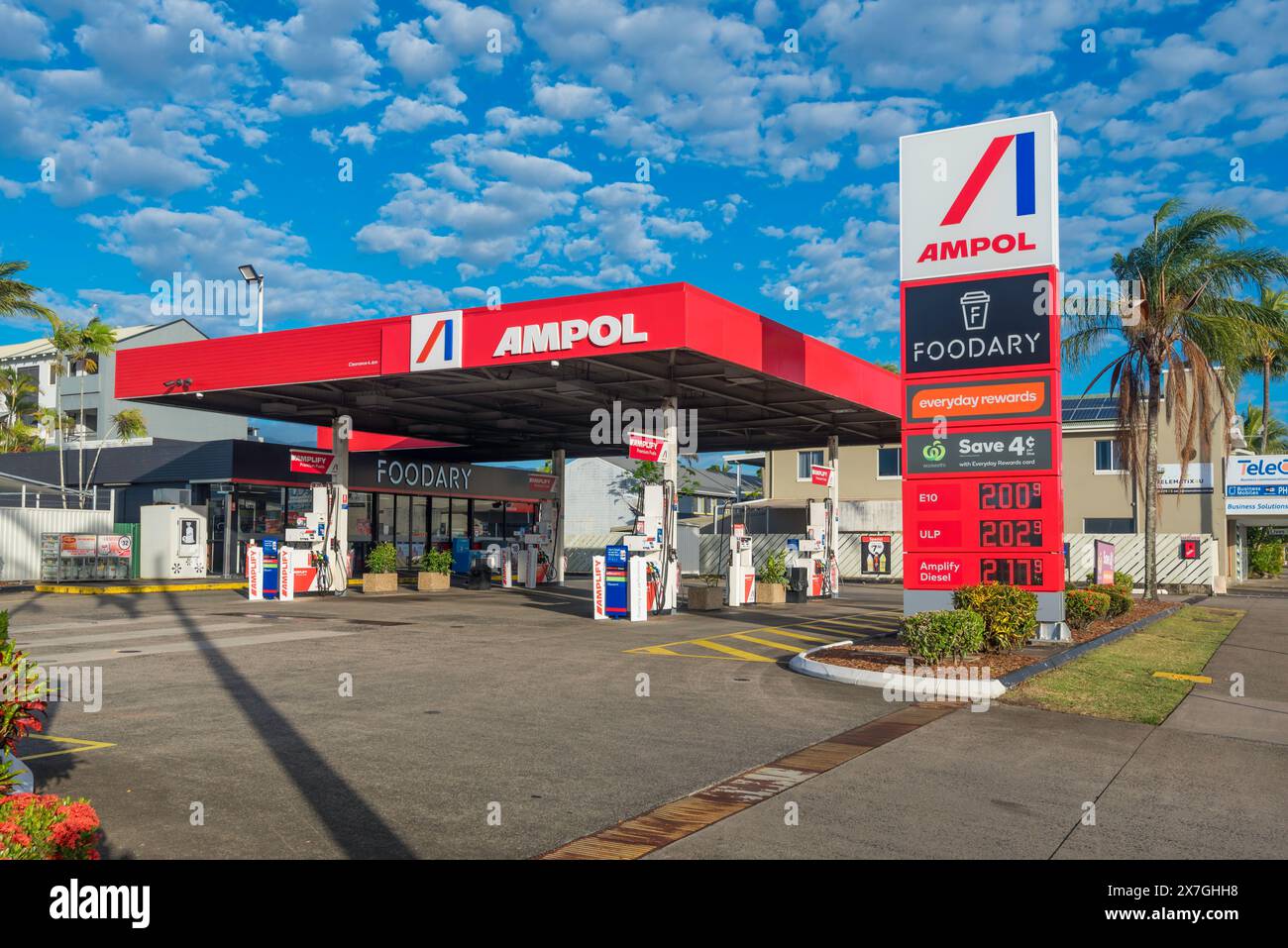 The Ampol (formerly Caltex) petrol service station in the city of ...